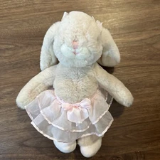 Dilly Dudu 10" Ballerina Softest Plush Bunny Rabbit Pink Tutu Easter Basket