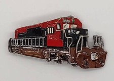 Vintage Hand-painted Diesel Locomotive Belt Buckle