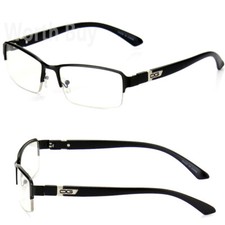 Men Women Clear Lens Half Rim Fashion Frame Eye Glasses Designer RX Nerd Eyewear