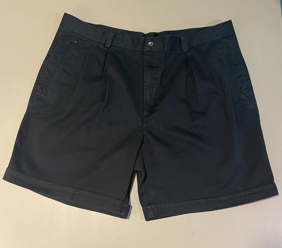 Cambridge Classics Pleated Shorts Men's 42 Black 100% Cotton - Image 2 of 4