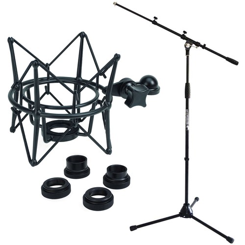 keepdrum Soporte de micrófono MS106 con araña de micrófono negro - Imagen 1 de 8