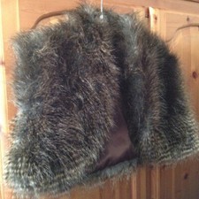 Betty Jackson Black Faux Fur Bolero