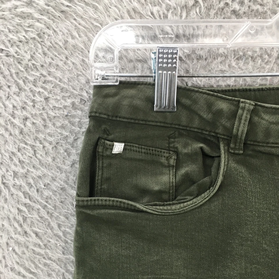Zara Basic Z1975 Denim Jeans Womens 12 (Actual 30x27) Green Zip Fly Mid Rise - Image 3 of 4