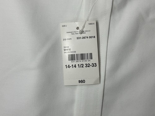 Stafford Coolmax Dress Shirt White Mens Small 14-14.5 32-33 All Seasons - Picture 6 of 8