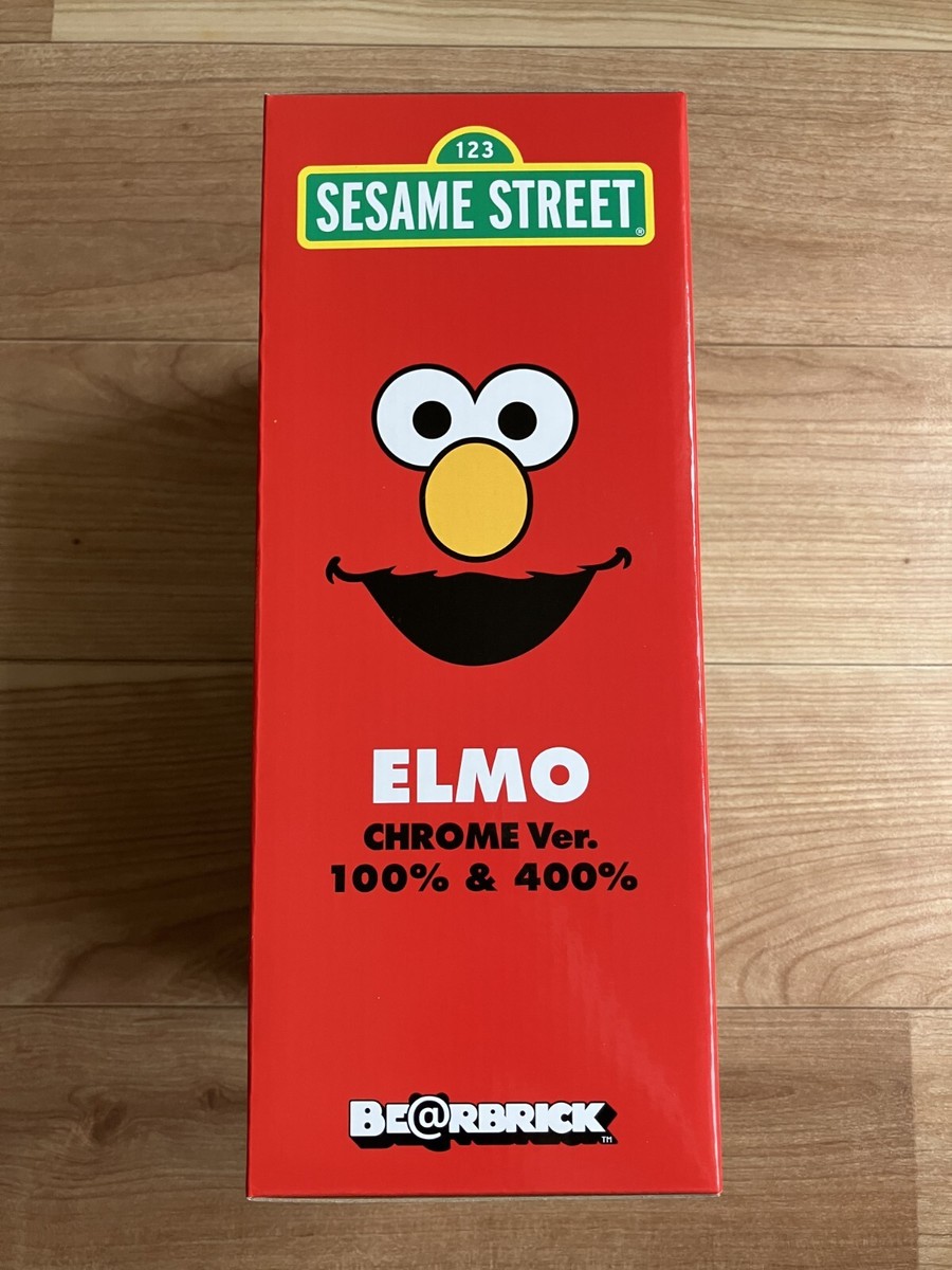MEDICOM TOY BE@RBRICK ELMO CHROME Ver. 100％ & 400％ SESAME