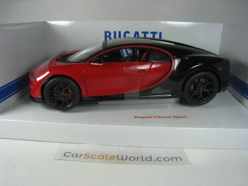 BUGATTI CHIRON SPORT 1/18 BBURAGO (RED/BLACK) - Imagen 2 de 4