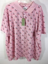 GOODFELLOW Men's Pink 3 Button Short Sleeve Stretch Slit Hem Polo Top size M NWT