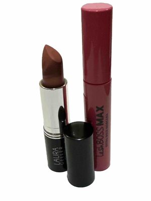 Laura Geller Lash Boss Black Max Mascara 8ml & Honey Bun Lippenstift Set Neu