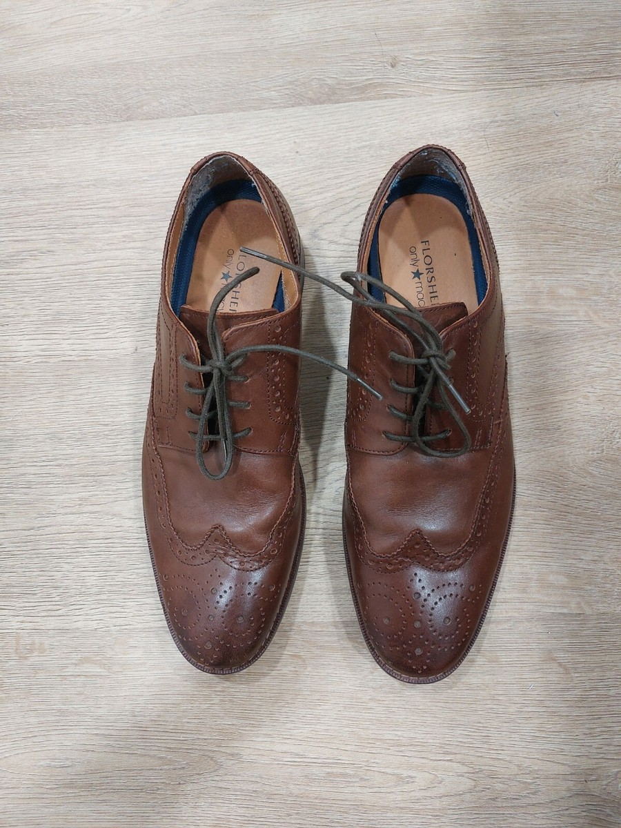 MEN'S/FLORSHEIM/SZ.9,5 D/BROWN/WING TIP/OXFORD/ONLY MACY'S/DRESS