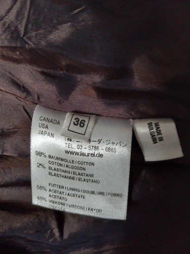 Laurel by Escada 36 Sml Blue Ribbed Lined Metal Classic Punk Rock Designer Coat - Picture 2 of 15