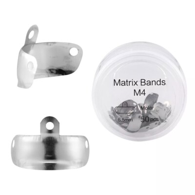 1Box Dental Matrix Bands Matrix Clamp Ring Sectional Contoured Matrix System Set