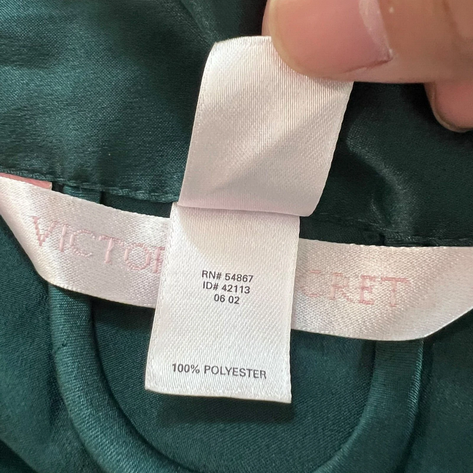 UNDERCOVER Accappatoio seta verde Victoria's Secret vintage taglia Set OS con Abito Lingerie Sexy Tg. XS