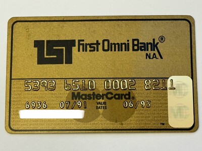 First Omni Bank MasterCard Credit Card▪️Vintage▪️Expired in