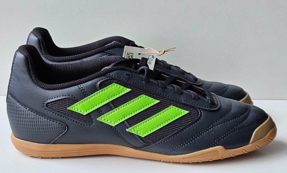 Adidas Men's Super Sala Indoor Soccer GZ2559 Black/Green Size 10 US