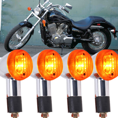 4PCS Turn Signal Lights Amber For Kawasaki Vulcan VN 1500 1600