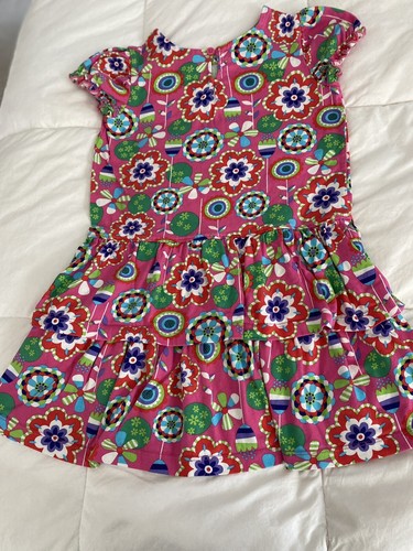HANNA ANDERSSON GIRLS DRESS SIZE 5 (110) FLORAL MULTICOLORED - Picture 5 of 6