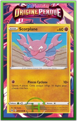 Scorplane - EB11:Lost Origin - 095/196 - Französische Pokemon Karte Neu