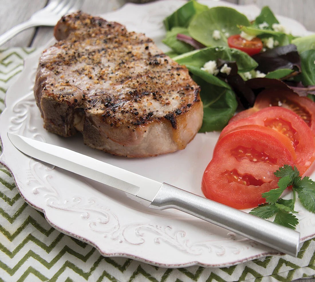 Rada R104 Steak Knife Non-Serrated Blade Ambidextrous Utility Made in USA