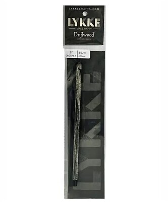 LYKKE Driftwood Crochet Hook 6  US J10 /6.00mm Birch Wood Hook Crafting NWT