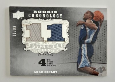 MIKE CONLEY 07-08 Upper Deck Chronology STITCHES IN TIME ROOKIE # 11/99 🔥🏀