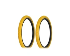 ALTALINE Bicycle TIRES  20" x 1.75" YELLOW/GUM COMP III STYLE (2) TIRES BMX TIRE