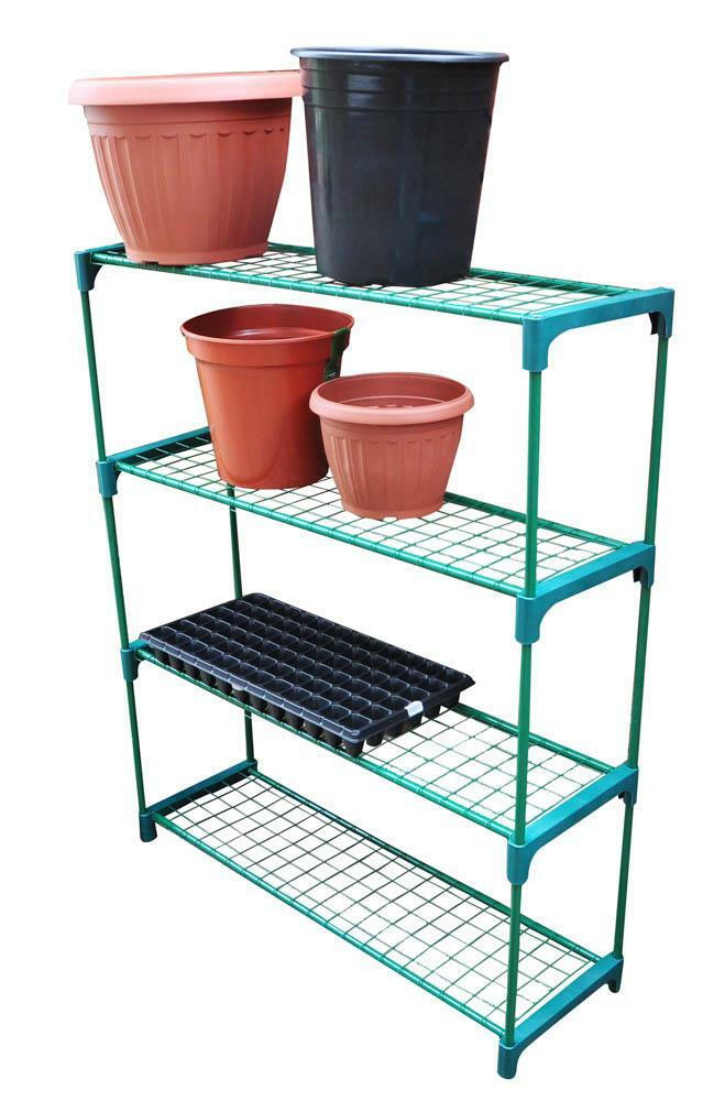 4 Tier Shelf Steel Garden Greenhouse Shed Staging Shelving Storage Units
