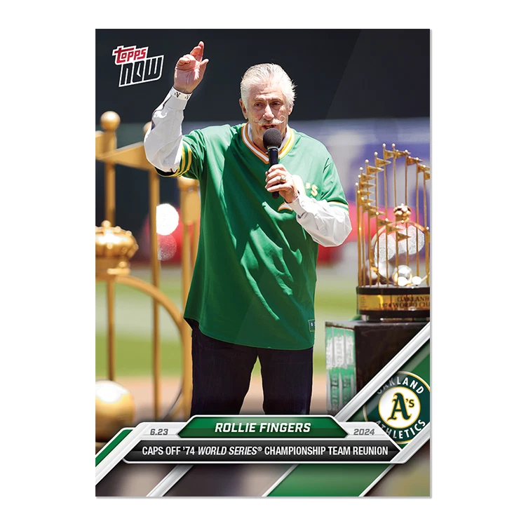 ROLLIE FINGERS World Series Champion Reunion 2024 Topps Now #336, PR: 754 A's 🔥 - Image 3 of 4
