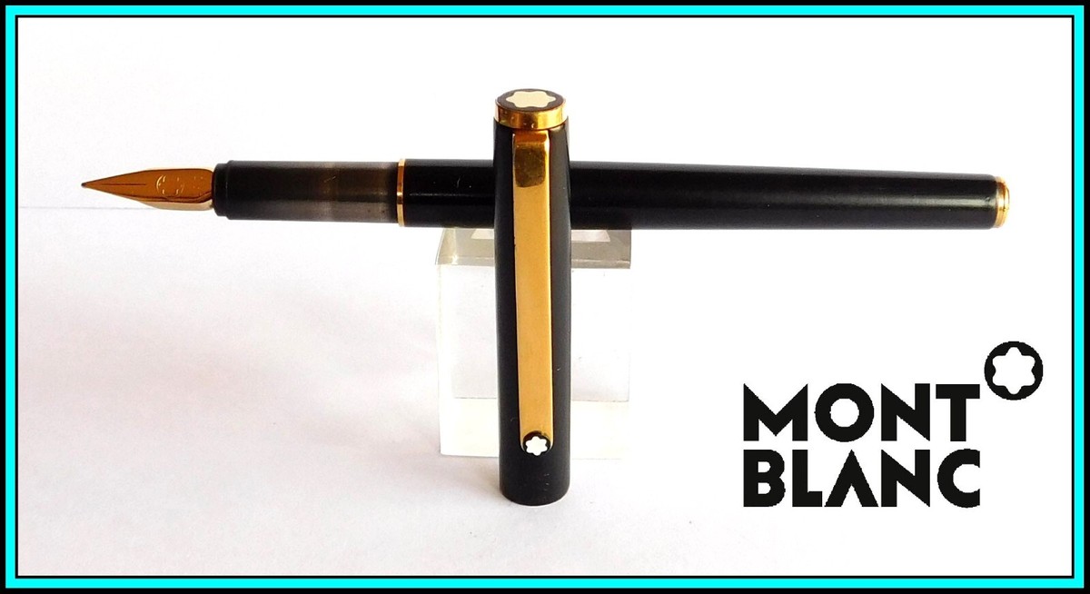 MONTBLANC NOBLESSE Slimline Matte Black Fountain Pen - Gold Plated