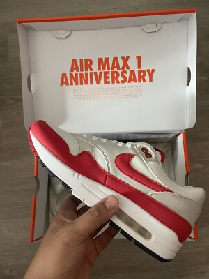Size 9 - Nike Air Max 1 OG Anniversary 2017 Re-Release Red for 