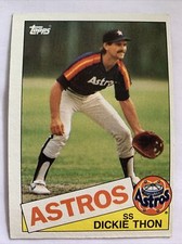 1985 Topps Baseball Card #44 Dickie Thon Houston Astros Nm Free Shipping!