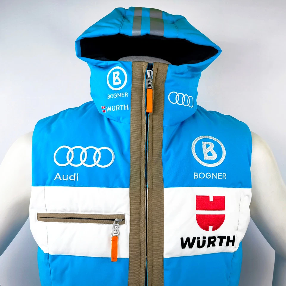Bogner Daunenweste Team Germany Gr. 46 (S) Ski Weste mit Kapuze Daunen DSV neu - Bild 2 von 4