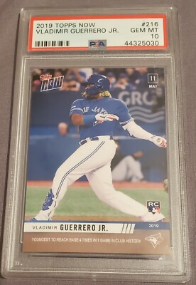 2019 topps now vladimir guerrero jr psa 10 #216 gem mt RC 🔥 | eBay