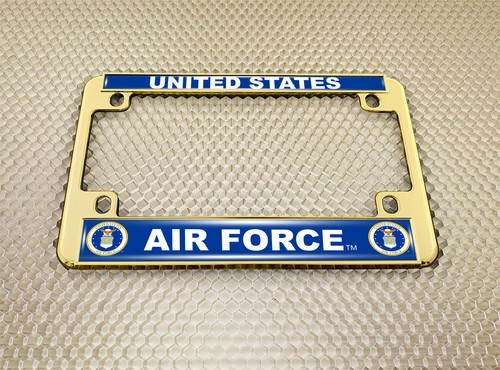 Motorcycle Metal License Plate Frame - United States Air Force - Picture 16 of 17
