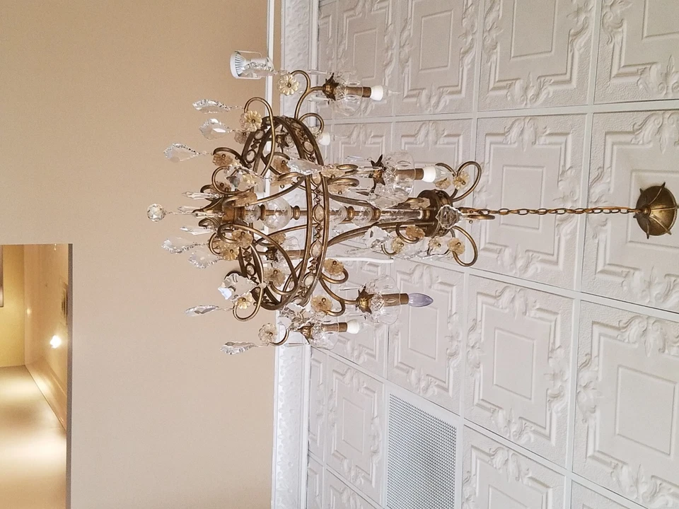 Araña de cristal Swarovski estilo italiano usada Foto 2 de 2