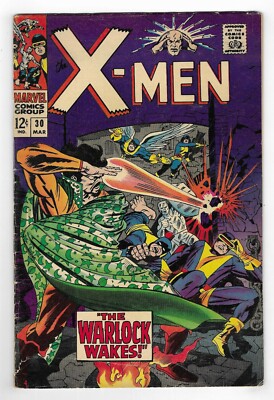 X-MEN #30 SILVER AGE MARVEL COMIC BOOK 1st series Iceman Beast Cyclops team 1967