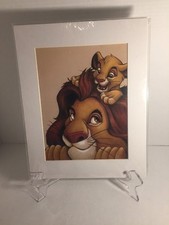 USPS Art of Disney Stamp Friendship Lion King Simba & Mufasa Disney. 14"X11"