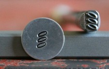 SUPPLY GUY 5mm Triple Oval Metal Punch Design Stamp SGA-6, Made in the USA