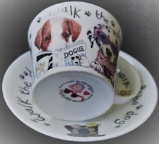 Roy Kirkham England fine Bone China " Walk the Dog " Kaffee | Tee Tasse 
