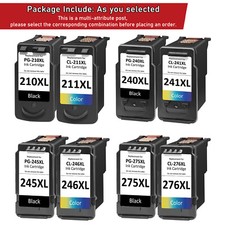 Ink Cartridges for Canon PG-210XL 240XL 245XL 275XL CL-241XL 246XL 276XL Printer