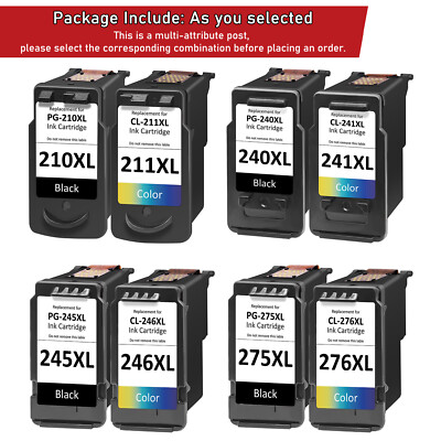 Ink Cartridges for Canon PG-210XL 240XL 245XL 275XL CL-241XL 246XL 276XL Printer