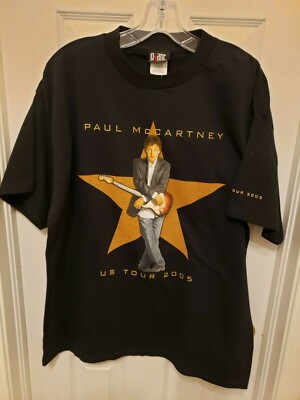 トップス 00s Paul McCartney \"Graphic L/S T-Shirt\" Paul McCartney 2002 Back In The US White Concert T Shirt XL