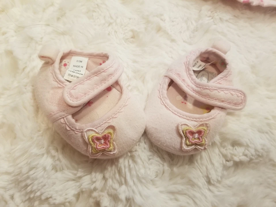 Koala bebé 5 piezas atar floral vestido conjunto 0-3M con sombrero, babero y zapatos - Niñas  Foto 2 de 4