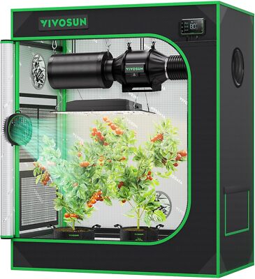 VIVOSUN S3018 Hydroponics Grow Tent 30''x18''x36'' for 1-2 Plants Indoor Growing