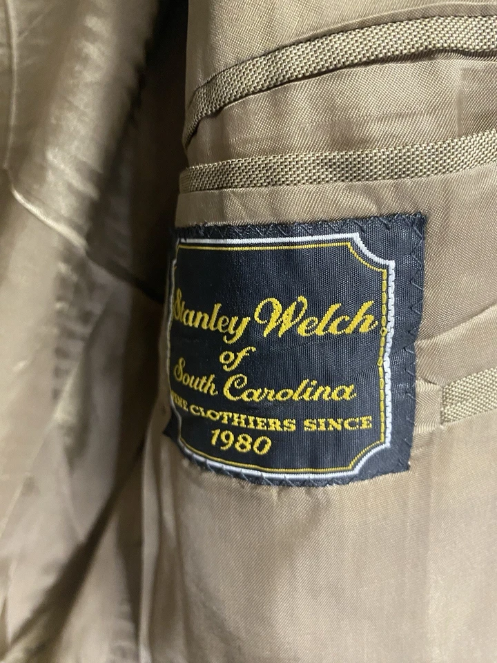 Jack Victor Super 100s Lanza CT Blazer Sport Coat 100% Wool Brown Size 48L Italy - Image 4 of 4