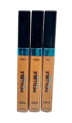 Lot Of 3 Pcs ~ L'Oreal Infallible Pro-Glow Concealer # 08 Cocoa  0.21 fl oz Read