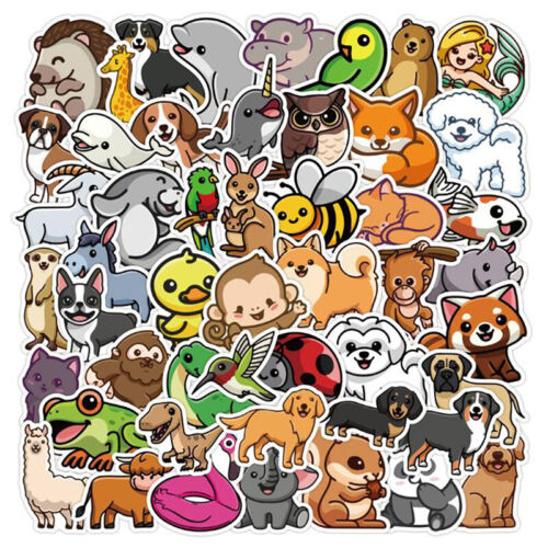 50Pcs Kawaii Animal Cartoon Stickers Laptop Phone Skateboard Suitcase Car  De BF | eBay