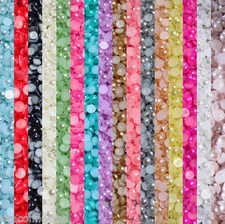1000 Half Pearl Beads Flatback 60 Colors Crafts Wedding Decoration Nail Art New
