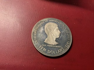 Bahamas 10 Dollars 1978 Silber 5 Jahre Unabhängigkeit Sir Milo Butler (219)