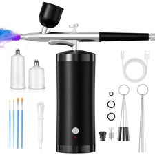 Airbrush Kit With Compressor 48PSI Rechargeable High Pressure Air Brush Set Cord