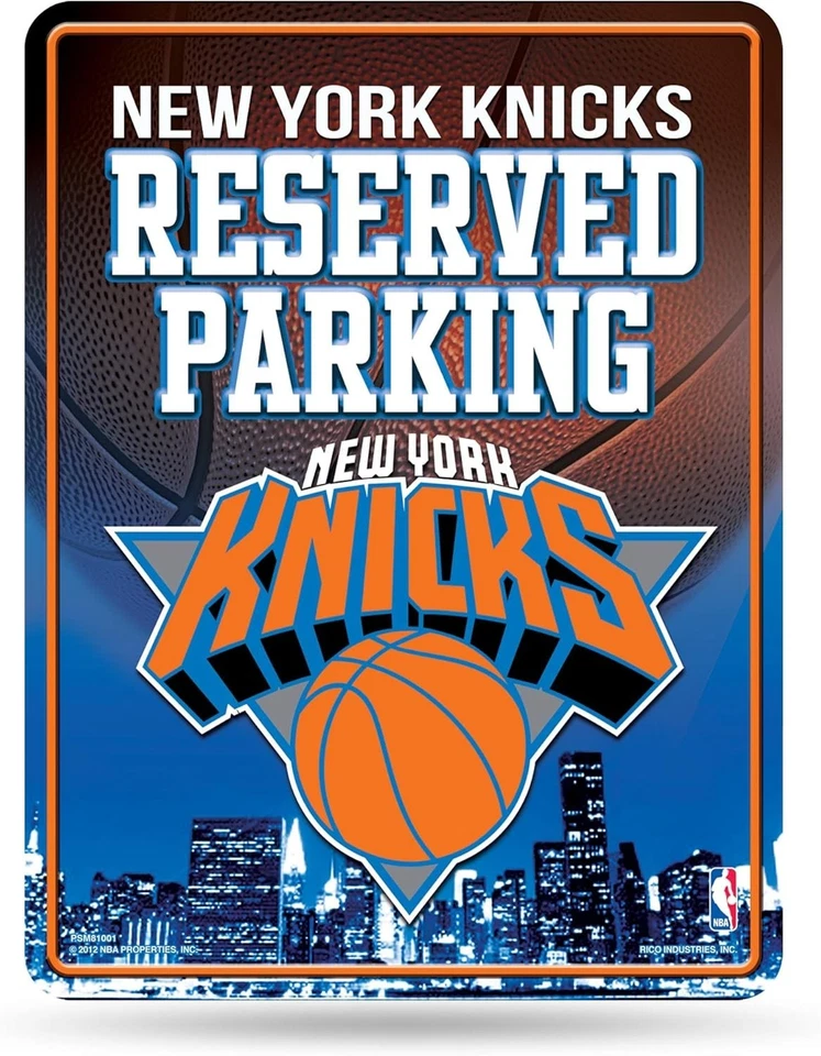 Прочный металлический парковочный знак New York Knicks — спортивный декор для офиса и спальни - Изображение 3 из 4